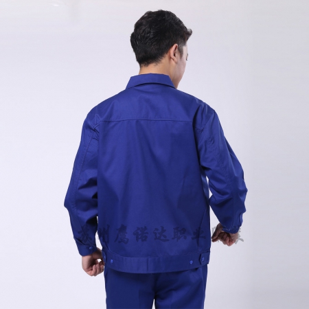 艷藍(lán)滌棉紗卡商場(chǎng)工作服AC082-CS