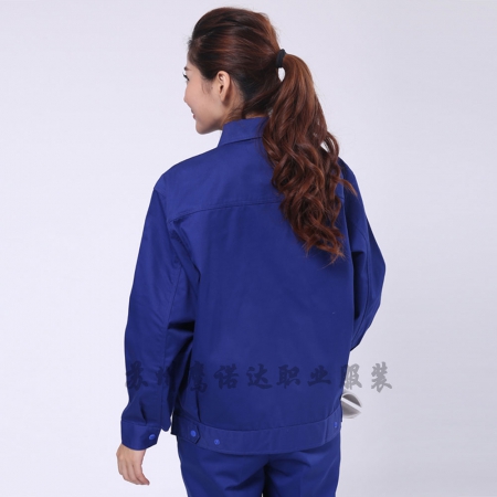 艷藍(lán)滌棉紗卡商場(chǎng)工作服AC082-CS